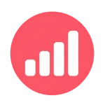 Flat bar chart analytics icon