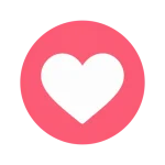 Flat heart icon