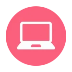 Flat laptop icon