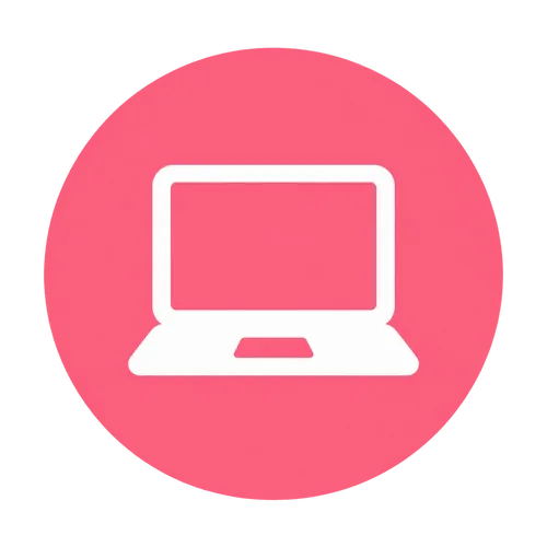 Flat laptop icon