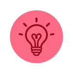 Flat lightbulb idea icon